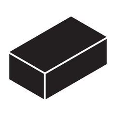 Concrete block vector icon.Black vector icon isolated on white background concrete block.