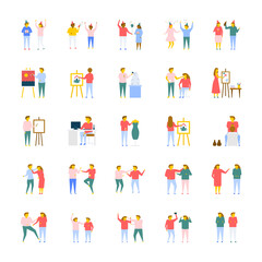 
People Flat Vector Icons Collection 

