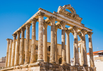 Mérida, Spain The Temple of Diana is  The Roman Forum an archaeological area in Mérida, Spain.