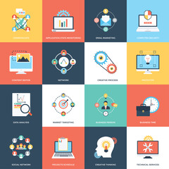 
Collection of Web and Seo Flat Icons

