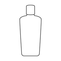 Bottle sunflower oil vector icon.Line vector icon isolated on white background bottle sunflower oil.