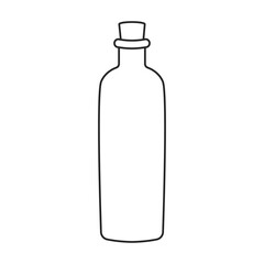 Bottle sunflower oil vector icon.Line vector icon isolated on white background bottle sunflower oil.