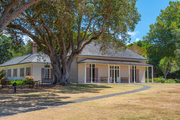 Obraz premium Treaty house at Waitangi treaty grounds at New Zealand