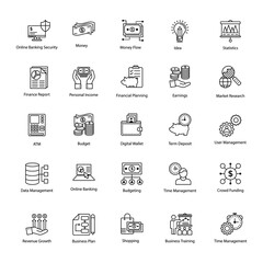 
Line Icon of Business and Finance
