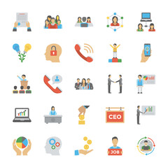 
Flat Icon Pack of Human Resource
