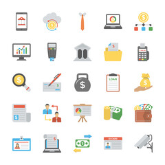 
Finance Flat Vector Icons
