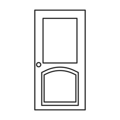 Door vector icon.Line vector icon isolated on white background door .