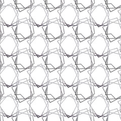 Obraz premium Stains brush strokes memphis style silver outline frame square seamless pattern. Digital art. Print for fabric, invitation, beauty, banner, poster, wrapping paper, postcard.
