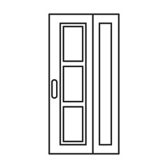 Door vector icon.Line vector icon isolated on white background door .