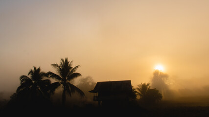 Thailand sunset in the morning