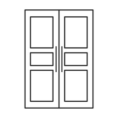 Door vector icon.Line vector icon isolated on white background door .