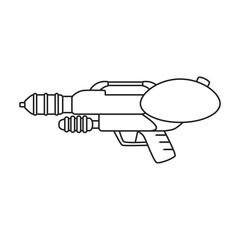 Water gun vector icon.Line vector icon isolated on white background water gun.