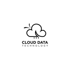 Fototapeta premium Cloud Data Logo Design