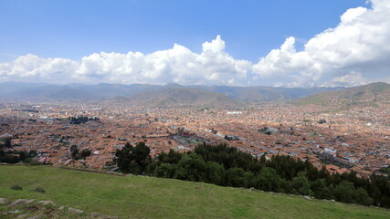 A landscape of Cusco city in the  Peru.