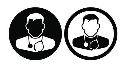doctor icon on white background