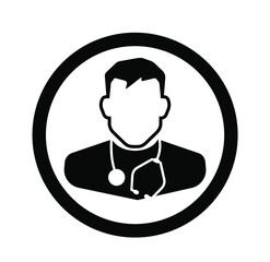 doctor icon on white background