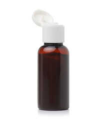 Cosmetic brown bottle beauty on white background isolation