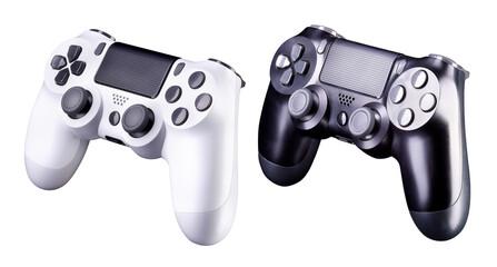 Set of video game joysticks gamepad isolated on a white background