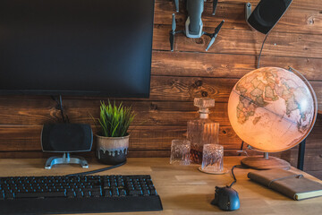 Cozy home office desktop
