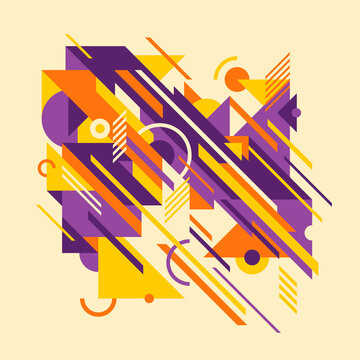 Abstract design made of geometric shapes. Vector illustration.