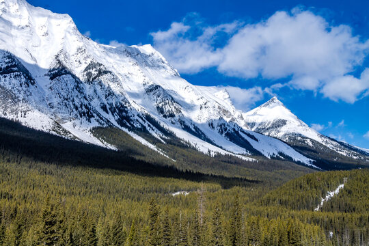 Views from the roadisde on a drive through the park. Spray Valley Provincial Park - Powered by Adobe