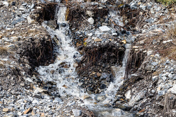 Roadside run off. Spray Valley Provincial Park. Alberta, Canada