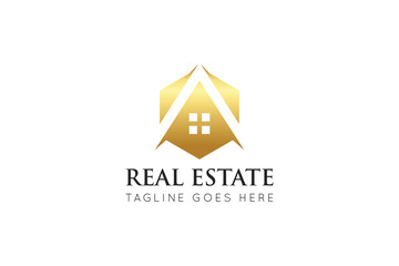 real estate logo and icon vector illustration design template