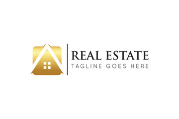 real estate logo and icon vector illustration design template