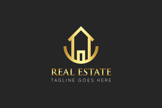 real estate logo and icon vector illustration design template