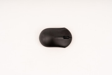 bluetooth black computer mouse isolated on white
