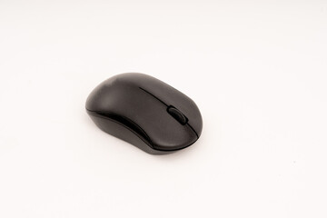 bluetooth black computer mouse isolated on white
