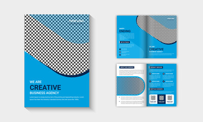 Brochure design template in A4 size. Modern creative brochure page design template for corporate identity