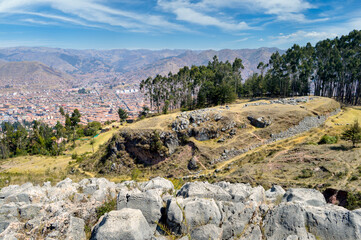 Saqsaywaman Inca ruins in Cusco, Peru