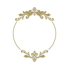 gold and luxury damask ornamental frame