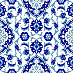 Seamless turkish colorful pattern. Vintage multicolor pattern in Eastern style. Endless floral pattern can be used for ceramic tile, wallpaper, linoleum, textile, web page background. Vector