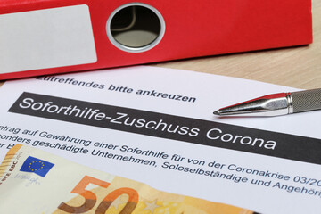 Symbolbild Corona Soforthilfe