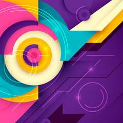 Colorful abstraction in geometric style. Vector illustration.
