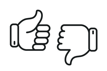 Vector thumbs up icon. Like concept. Premium quality graphic design. Modern signs, outline symbols collection, simple thin line icons set for websites, web design, mobile app