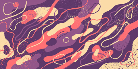 Artistic wallpaper design in abstract hand drawn style. Vector illustration.