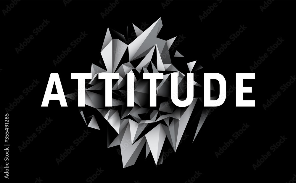 Poster conceptual abstraction with typography in grey scale. vector illustration.