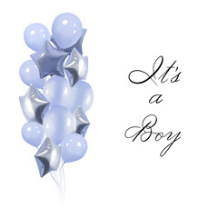 Baby poster with balloons