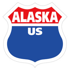 全米50州 国道標識板　US ROUTE SIGHN BOARD Alaska アラスカ州