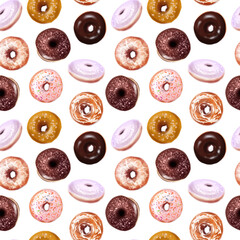 Seamless pattern with macaroons that are hand-drawn