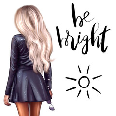 Blonde hair woman with sun glasses