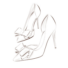 Cute hand drawn sketch of slippers