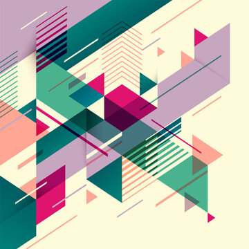 Geometric abstraction in color. Vector illustration.
