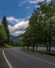 scenic view of empty road near the mountains