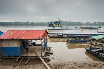 The main activities carried out in the course of the Huallaga River are commercial transport and...