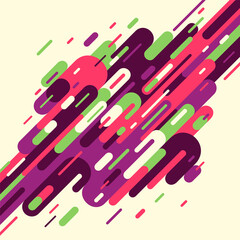 Modish abstraction in color, with design made of various rounded shapes. Vector illustration.