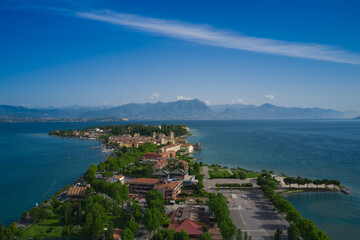 Fototapeta na wymiar Sirmione, a city in Italy. Garda lake.